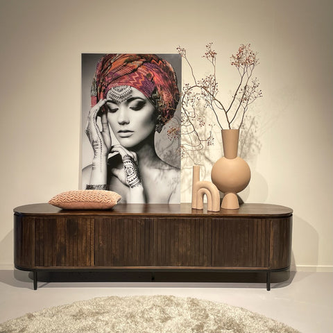 Tv dressoir Noor walnoot 210 cm