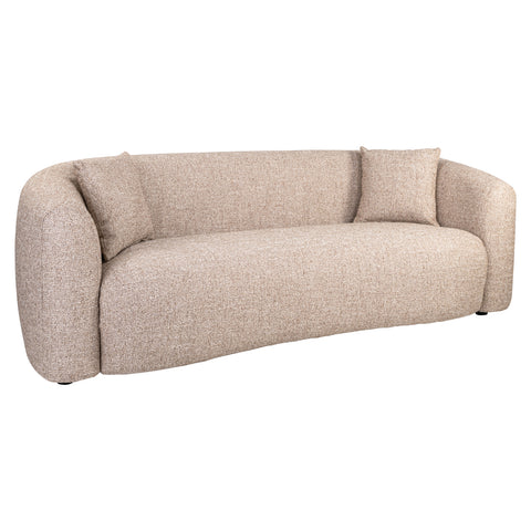 Bank Luxandra zandkleurige tweed brandvertragend