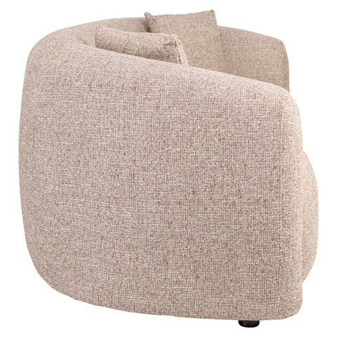 Bank Luxandra zandkleurige tweed brandvertragend