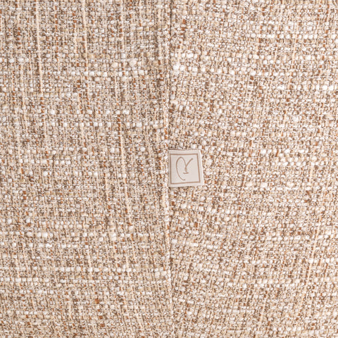 Bank Luxandra zandkleurige tweed brandvertragend