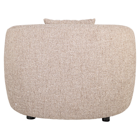 Loungestoel Luxandra zandkleurige tweed vlamvertragend