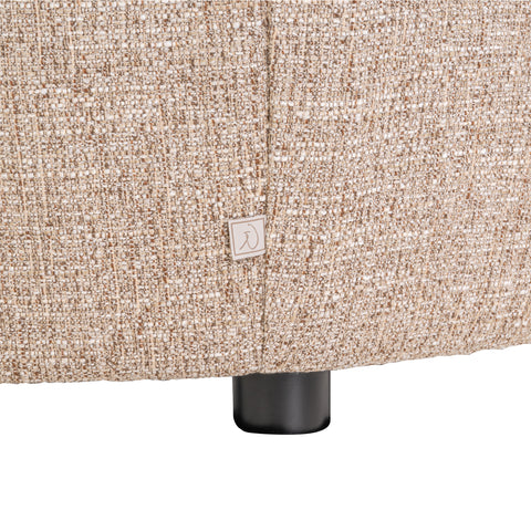 Loungestoel Luxandra zandkleurige tweed vlamvertragend