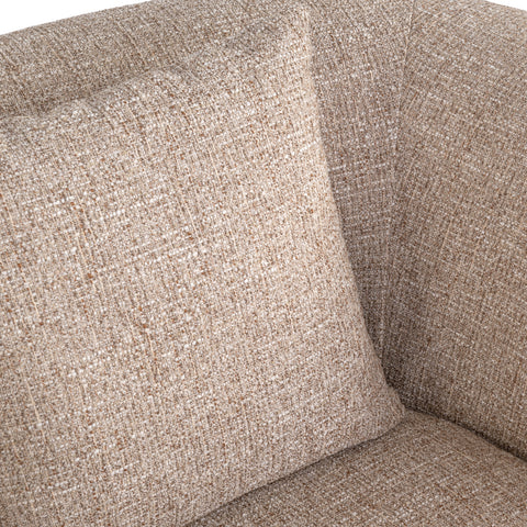 Loungestoel Luxandra zandkleurige tweed vlamvertragend