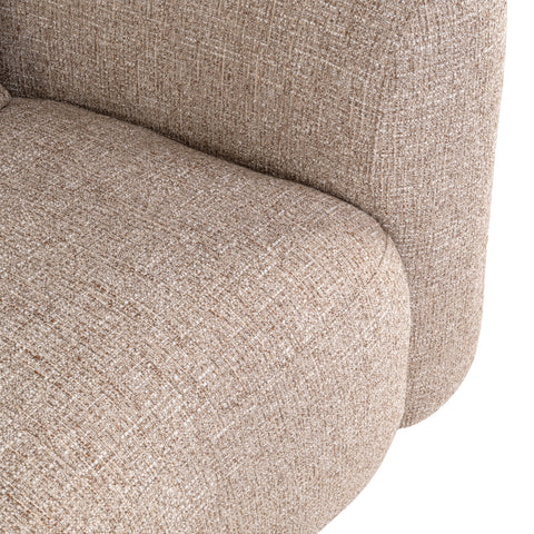 Loungestoel Luxandra zandkleurige tweed vlamvertragend