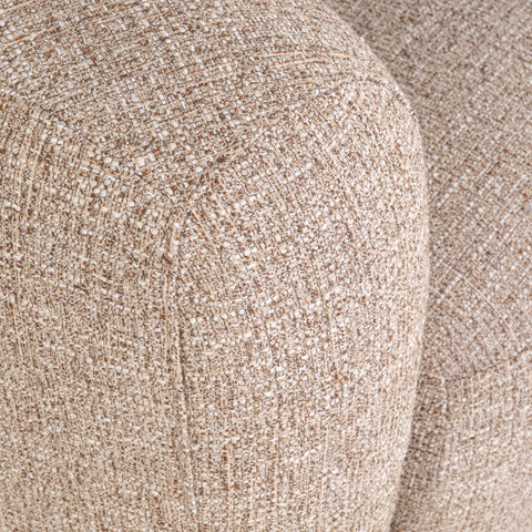 Loungestoel Luxandra zandkleurige tweed vlamvertragend
