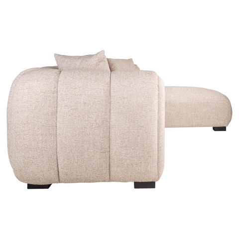 Loungebank Novaro crème tweed rechts brandvertragend