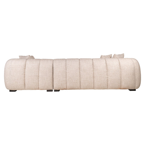 Loungebank Novaro crème tweed rechts brandvertragend