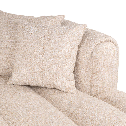 Loungebank Novaro crème tweed rechts brandvertragend