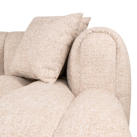 Loungebank Novaro crème tweed rechts brandvertragend