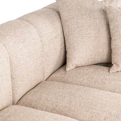 Loungebank Novaro crème tweed rechts brandvertragend