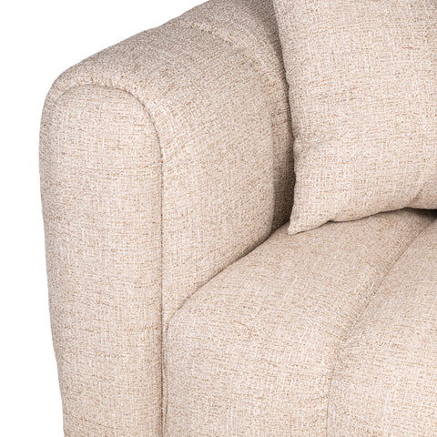 Loungebank Novaro crème tweed rechts brandvertragend