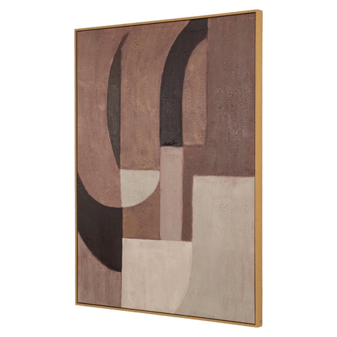 Wanddecoratie Tatu rechts bruin