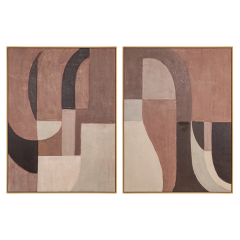 Wanddecoratie Tatu rechts bruin