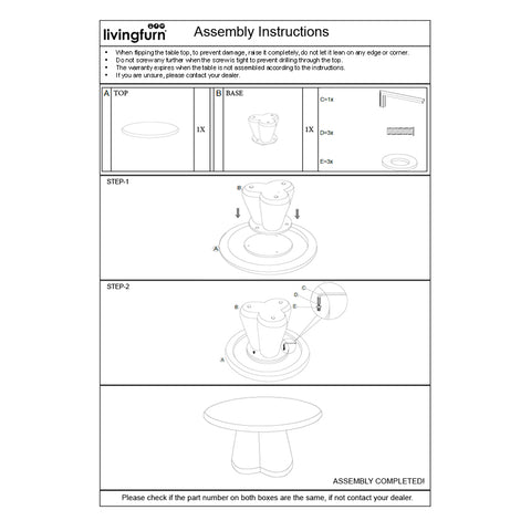 Salontafel Brix Clubs 80 cm