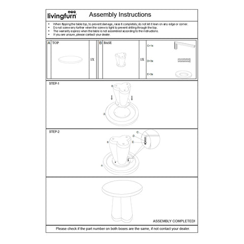 Salontafel Brix Clubs 50 cm