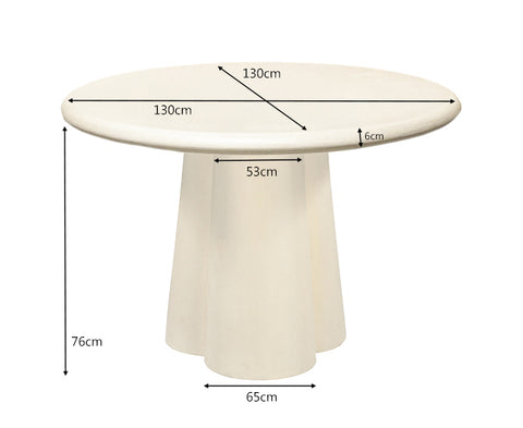 Eetkamertafel Brix Clubs Sandy 130 cm