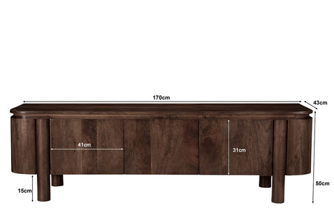 Tv dressoir Salano Bruin 170 cm