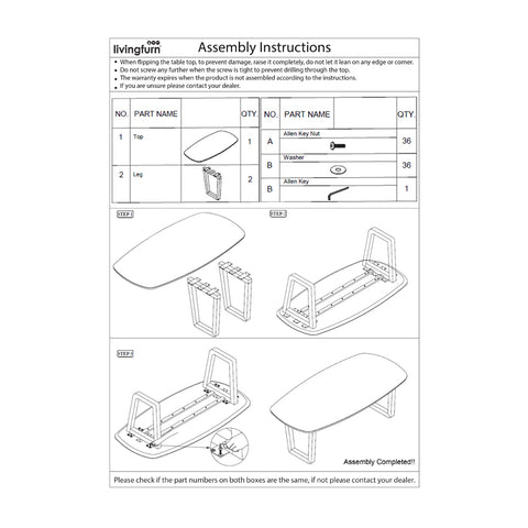 Eettafel Cortez 270 cm