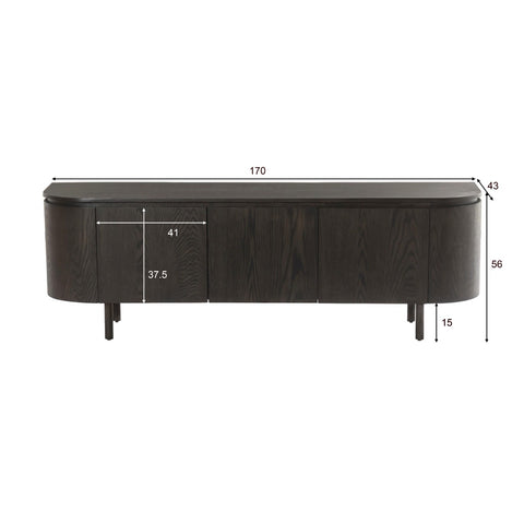 Tv dressoir Tobago Espresso 170 cm