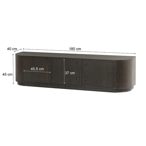 Tv dressoir Novero Espresso 180 cm