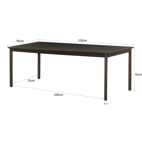 Eetkamertafel Tobago espresso 220 cm
