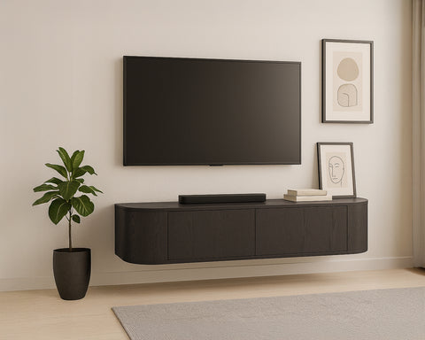 Tv dressoir Novero espresso zwevend 140 cm