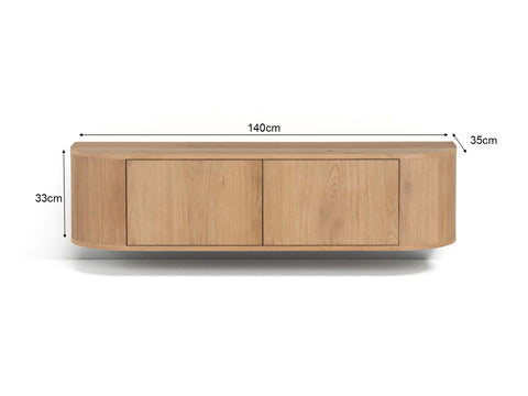 Tv dressoir Novero zwevend 140 cm