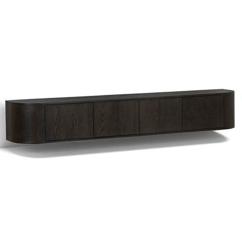Tv dressoir Novero Espresso Zwevend 220 cm
