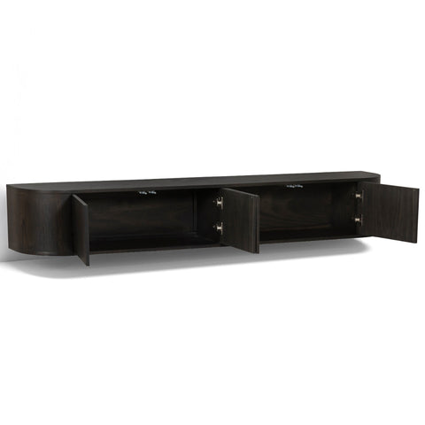 Tv dressoir Novero Espresso Zwevend 220 cm