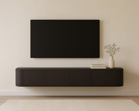 Tv dressoir Novero Espresso Zwevend 220 cm