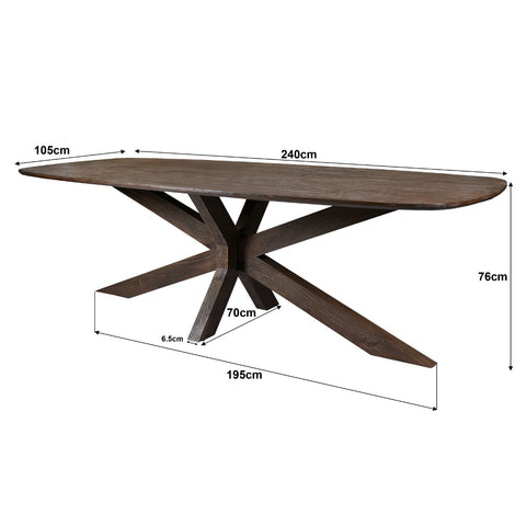 Eetkamertafel Lissabon 240 cm