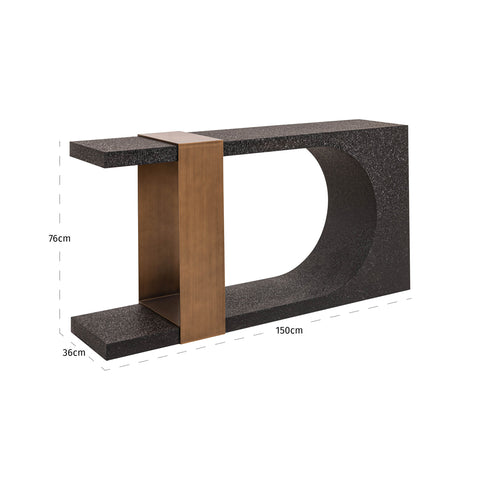 Consoletafel Alexander Jones zwart/goud (Bazel)