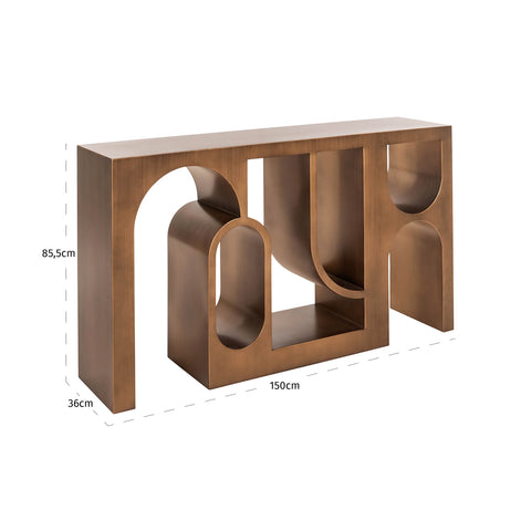 Consoletafel Alexander Jones geborsteld goud (Lugano)