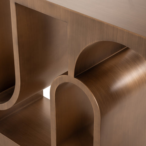 Consoletafel Alexander Jones geborsteld goud (Lugano)