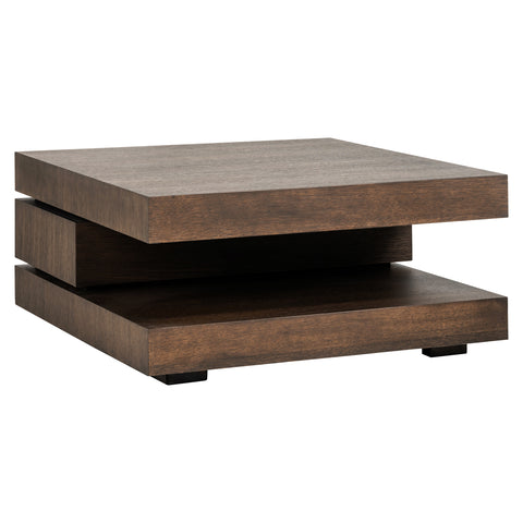 Salontafel Oakura bruin 90x90