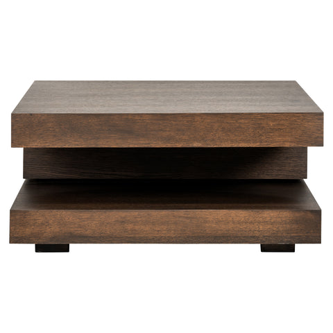Salontafel Oakura bruin 90x90
