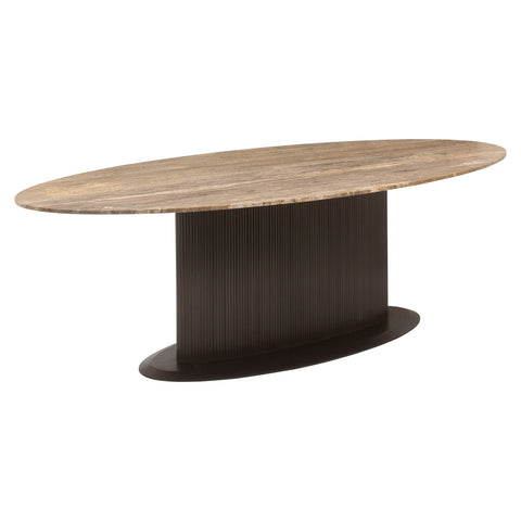 Eettafel Russo essenhout bruin ovaal 235