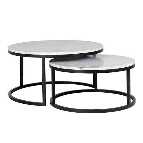 Salontafel Lexington wit (set van 2)