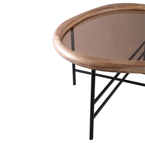 Neelix natuurlijk rubberhout organische koffietafel M