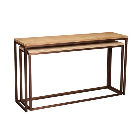 Zoah Koperen Mangohouten Rechthoekige Wandtafel SV2