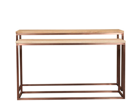 Zoah Koperen Mangohouten Rechthoekige Wandtafel SV2