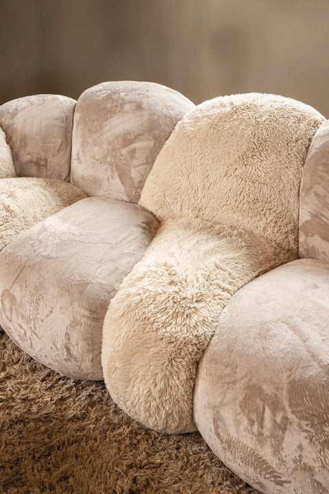 Curvae-bank weelderig beige