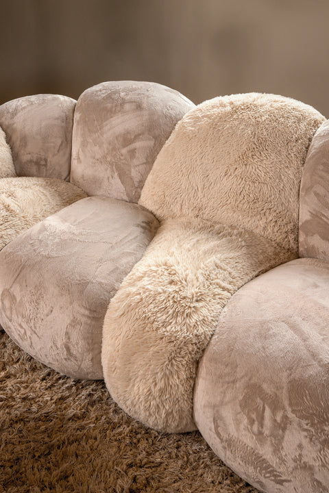 Curvae-bank weelderig beige
