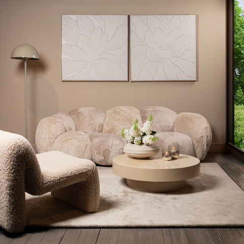 Curvae-bank weelderig beige