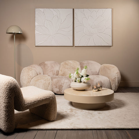 Curvae-bank weelderig beige