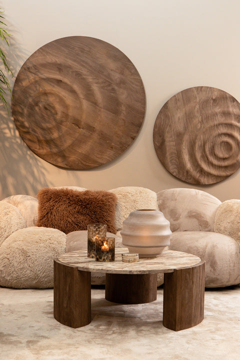 Curvae-bank weelderig beige