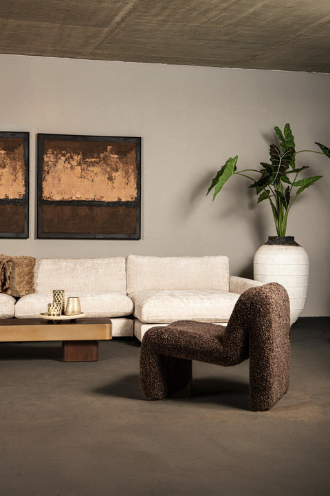 Oslo fauteuil teddy koffiebruin
