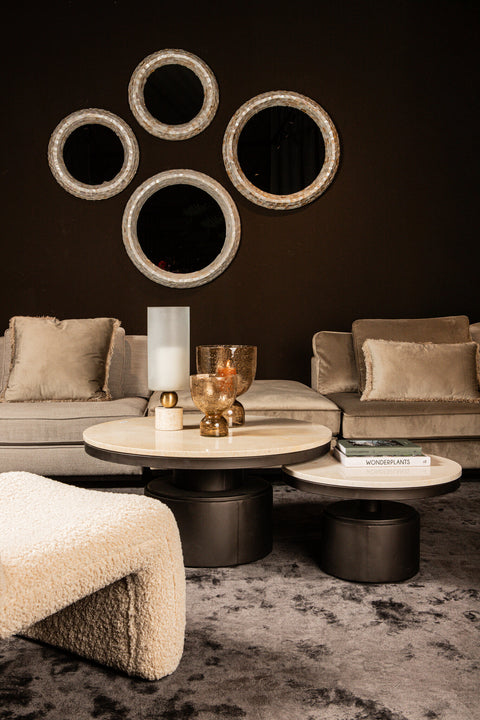 Bregt lage salontafel beige marmer