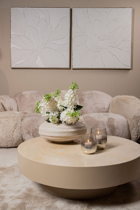 Corfu beige marmeren salontafel