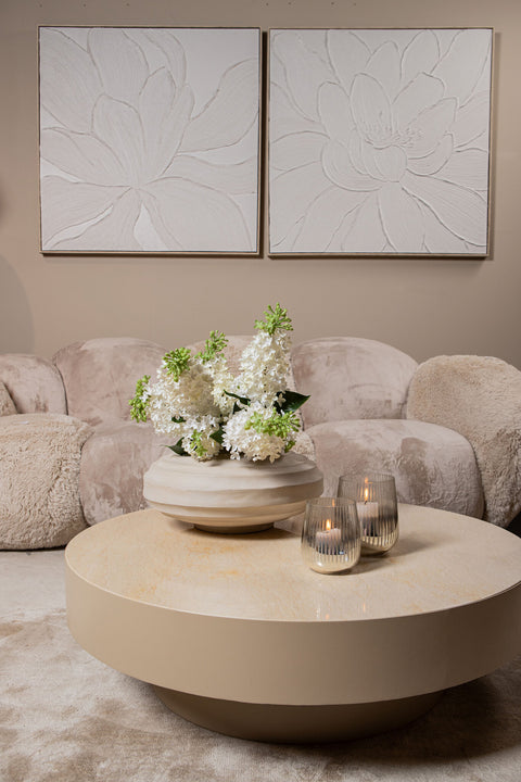 Corfu beige marmeren salontafel